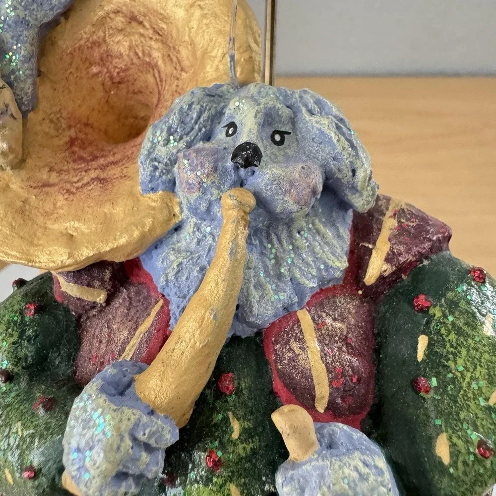 Vtg 90s‎ Dept 56 Dog Tuba Player Czarry Nights Christmas Ornament Whimsy Retired